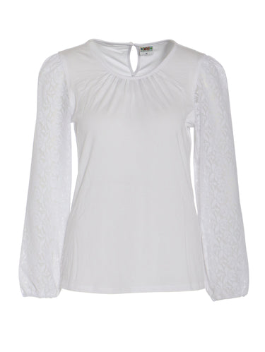 Shirt mit Spitzenarm
