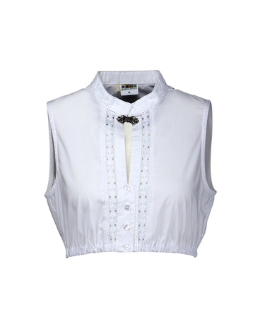Dirndlbluse ohne Arm mit Spitze