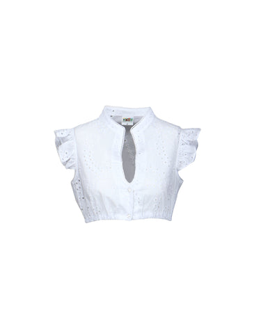 Dirndlbluse mit Stehkragen