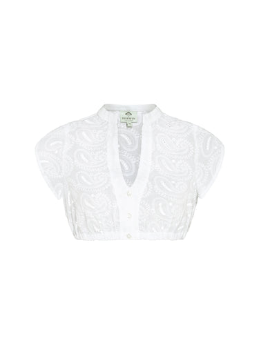Dirndlbluse aus Lochstickerei