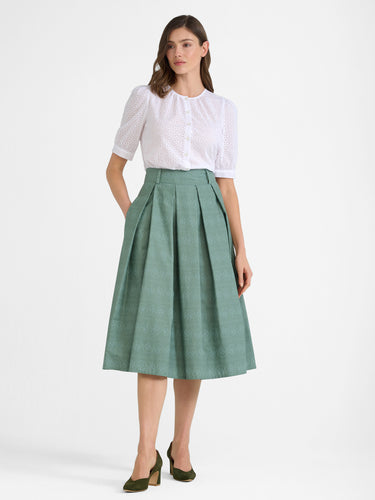 Bluse allover bestickt