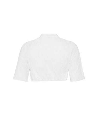 Rückseite Dirndlbluse mit Stehkragen