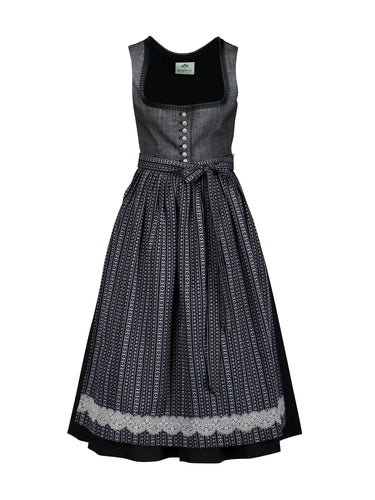 Dirndl mit Jacquard-Streifenschürze