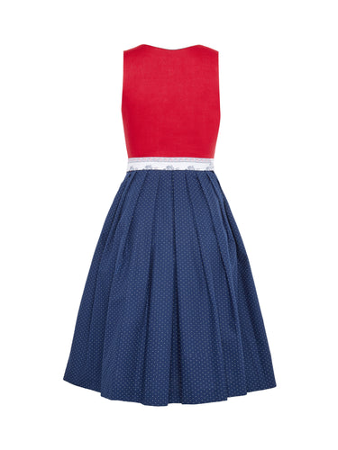 Rückseite Dirndl mit Leinen-Oberteil