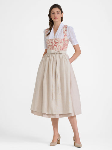 Spitzen-Dirndlbluse mit Schalkragen
