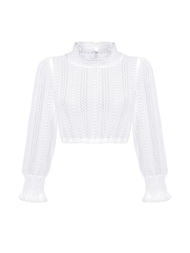 Dirndlbluse aus Spitzenstoff