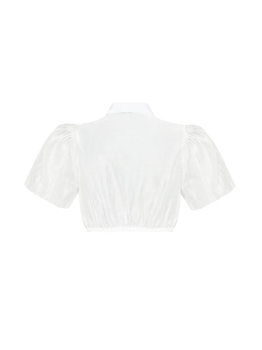 Rückseite Dirndlbluse aus Organza
