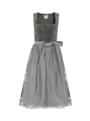 Dirndl mit Cord-Oberteil und Jacquardrock