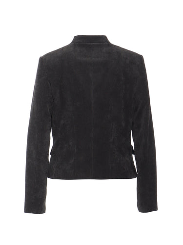 Rückseite Cordjacke mit Stehkragen