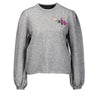 Strickpullover mit Blumenmotiv