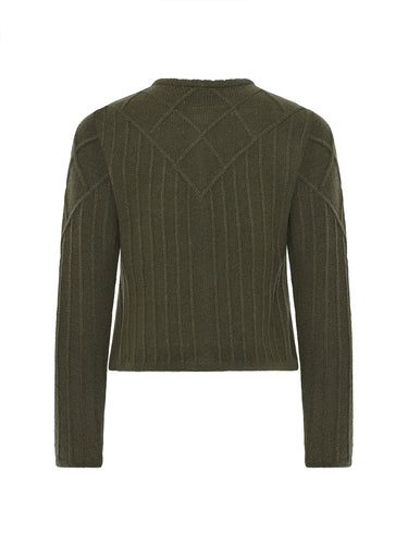 Rückseite Strickjacke mit Passe