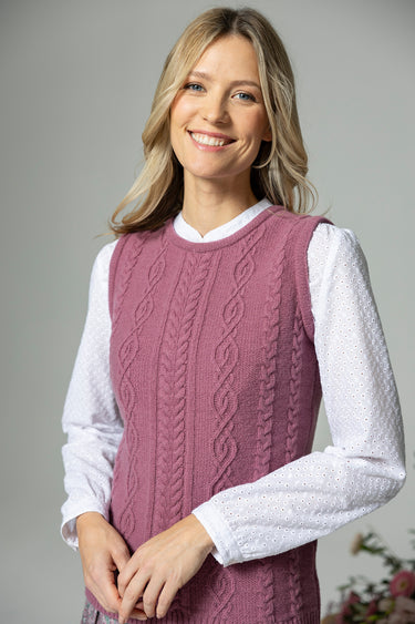 Strickpullunder mit Zopfmuster