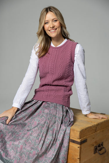 Strickpullunder mit Zopfmuster