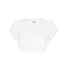 Spitzen-Dirndlbluse mit V-Ausschnitt
