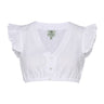 Bestickte Dirndlbluse mit V-Ausschnitt