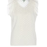 Allover bestickte Bluse ohne Arm