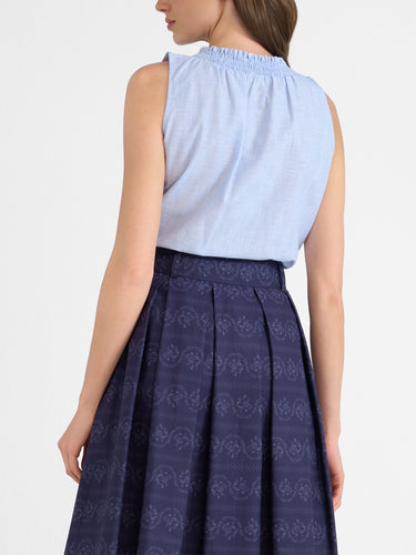 Bluse aus schmalem Streifen ohne Arm