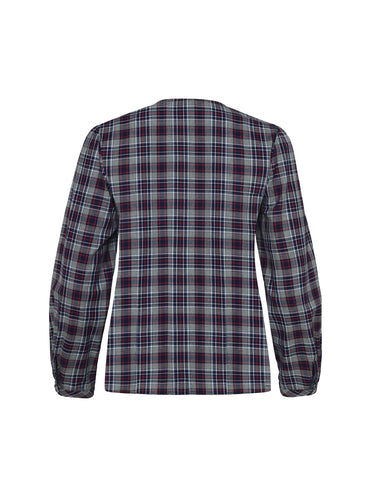 Rückseite Bluse aus Schottenkaro
