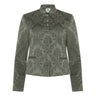 Jacquard-Jacke mit Stehkragen und Schösschen
