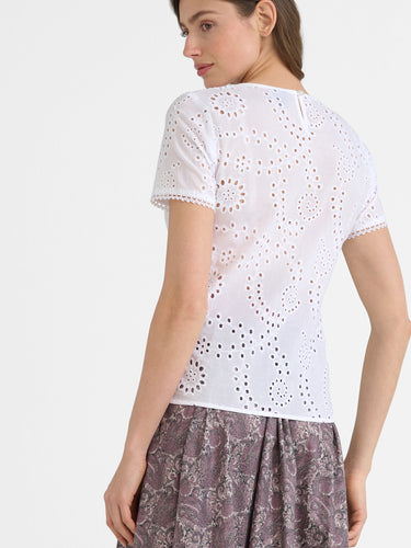 Bluse aus Lochstickerei