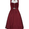 Dirndl mit Samt-Oberteil und bedrucktem Rock
